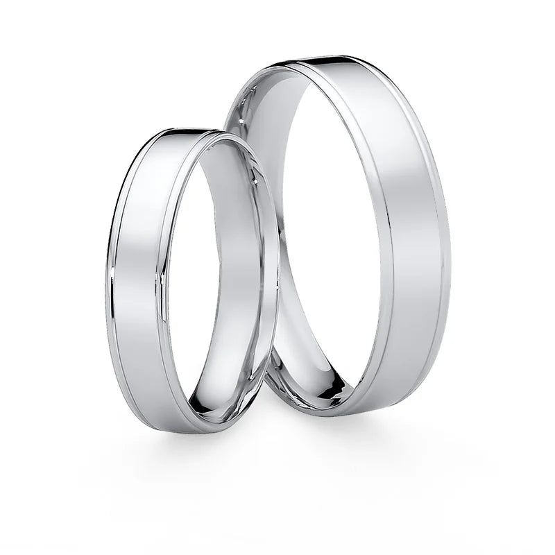 Snubní prsteny z bílého zlata 4 mm