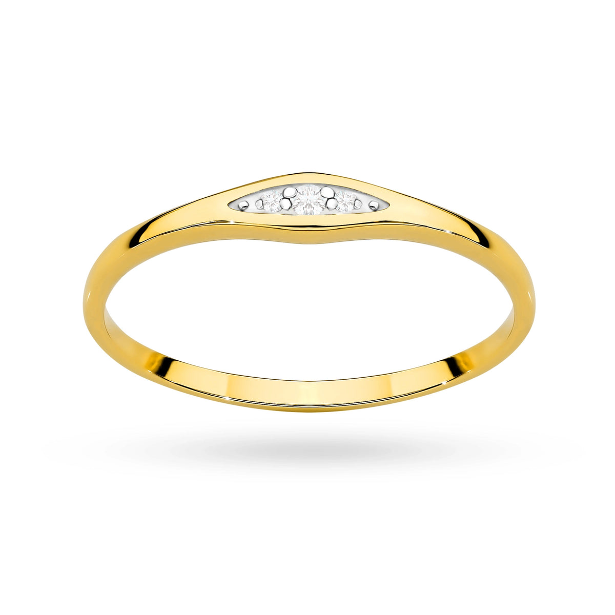 zlatý prsten s diamanty 0,02 ct p016-b0-02