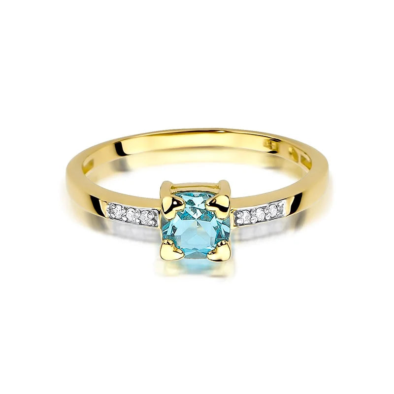 zlatý prsten s topazem 0,70 ct a diamanty p023-t0-70