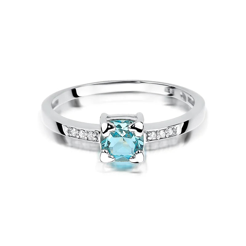 zlatý prsten s topazem 0,70 ct a diamanty p023-t0-70