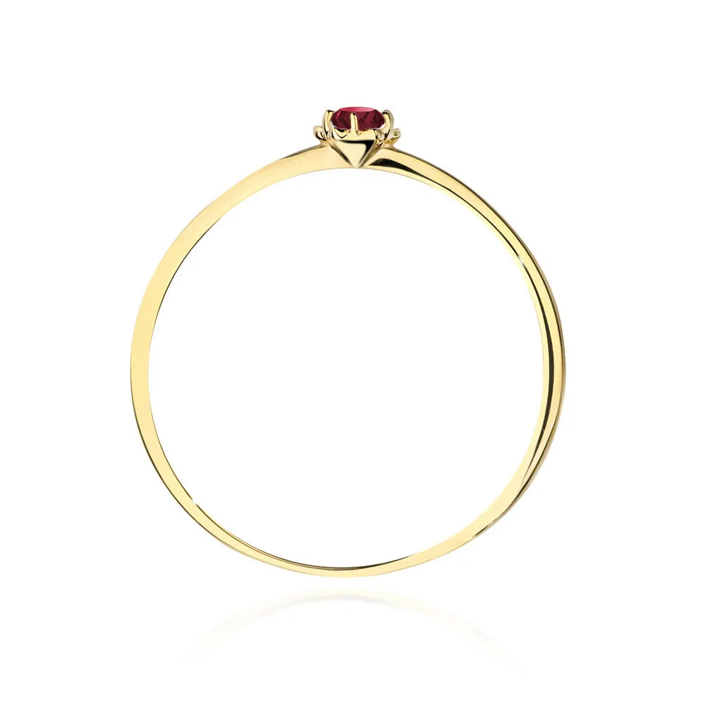 zlatý prsten s 0,15ct rubínem p040-585-r0-15