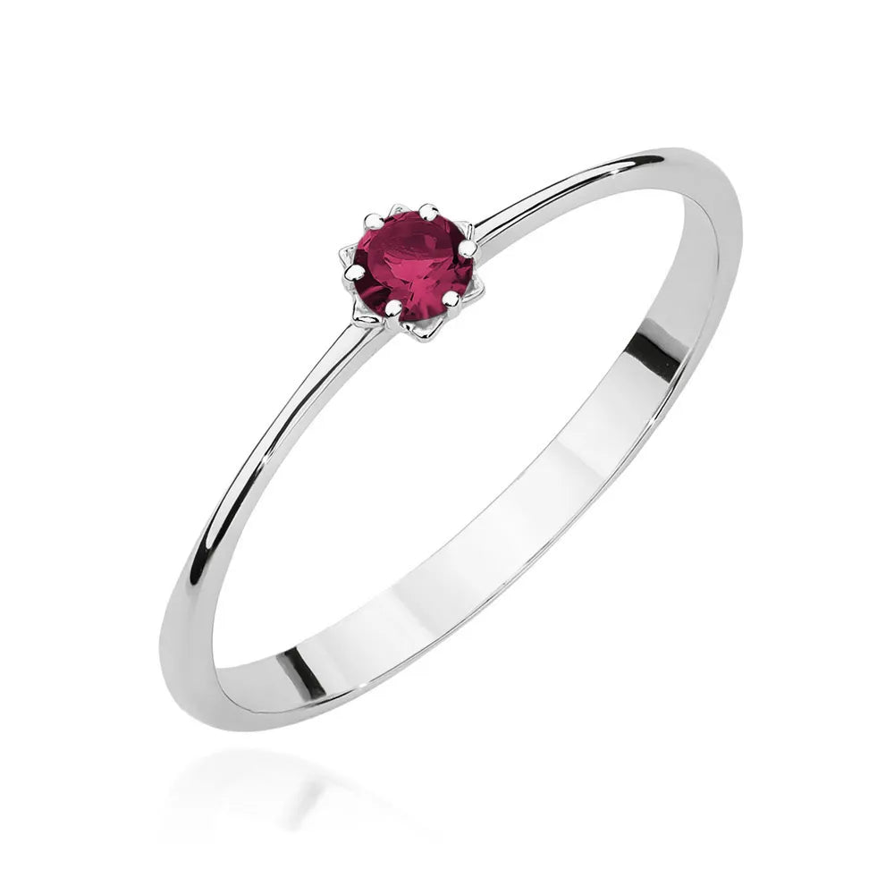 zlatý prsten s 0,15ct rubínem p040-585-r0-15