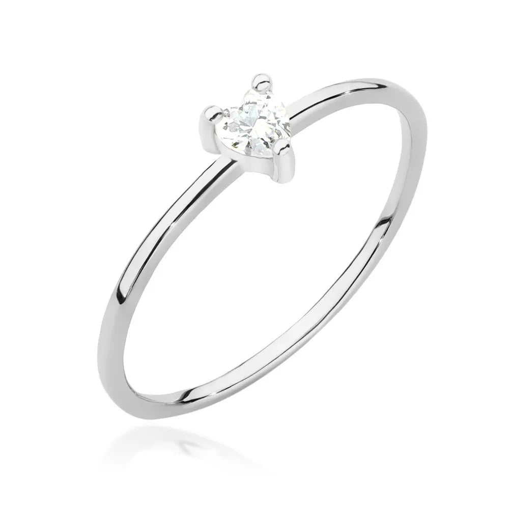 Diamond Engagement Ring in 585 White Gold
