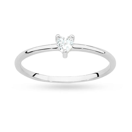 Diamond Engagement Ring in 585 White Gold