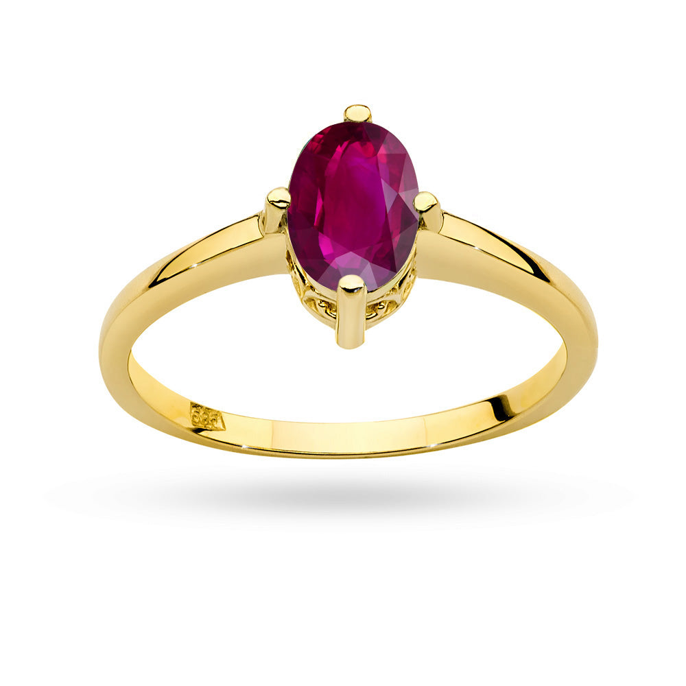 zlatý prsten s 1,00ct rubínem p148-585-r1-00