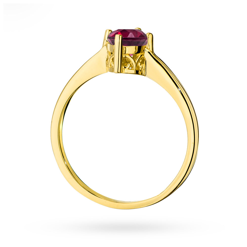 zlatý prsten s 1,00ct rubínem p148-585-r1-00