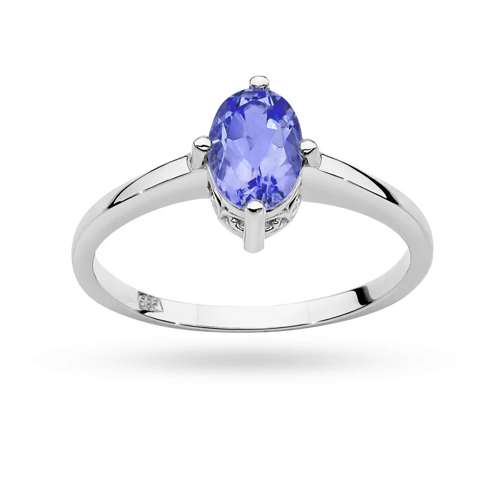 zlatý prsten s 0,70ct tanzanitem p148 585 ta0,70