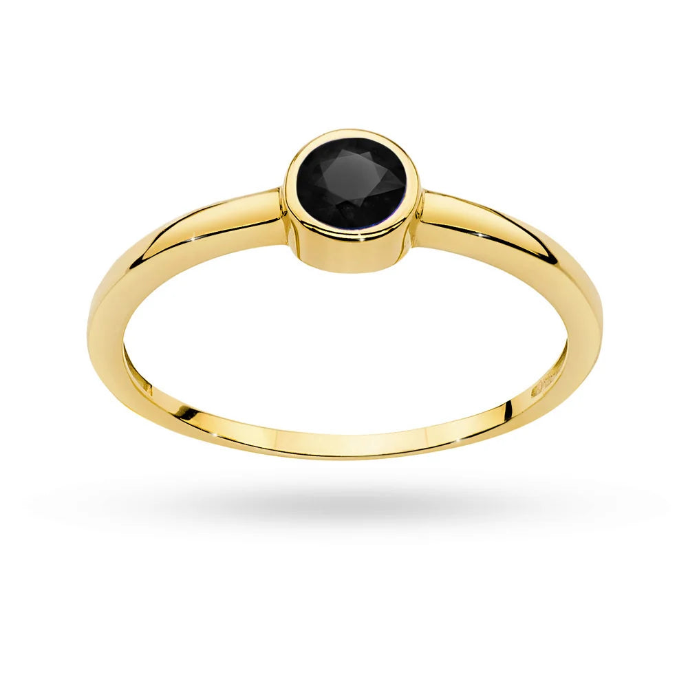 zlatý prsten s 0,30ct černým diamantem p150-585-cb0-30