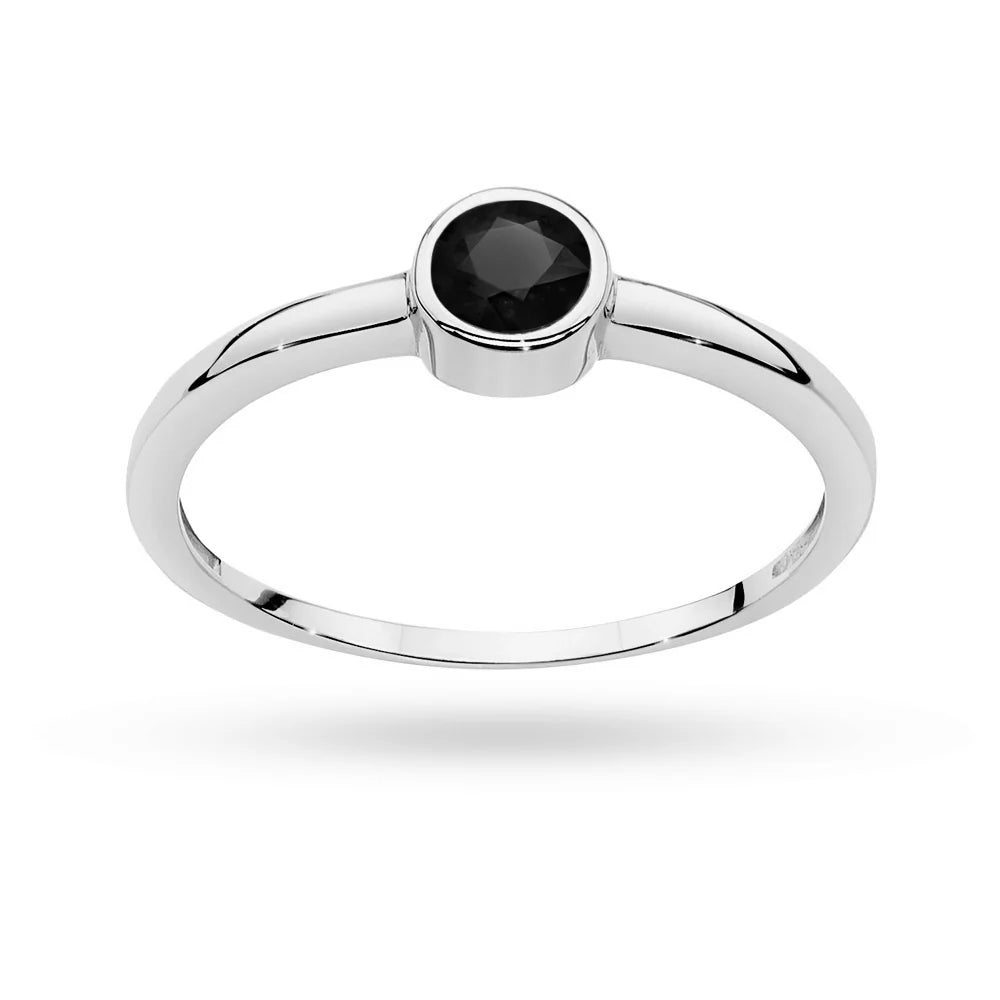 zlatý prsten s 0,30ct černým diamantem p150-585-cb0-30