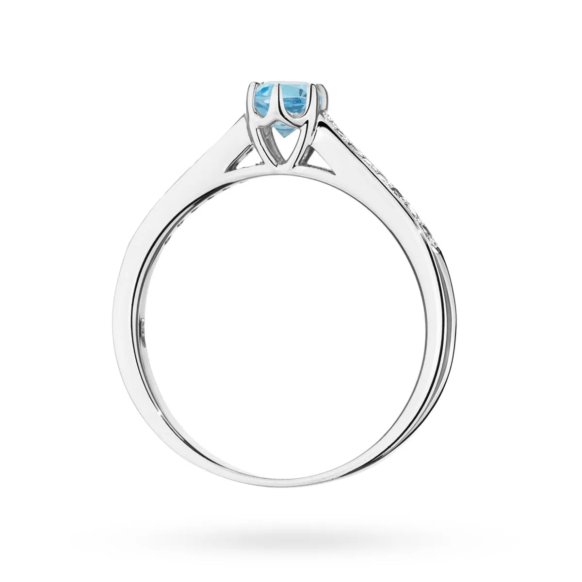 zlatý prsten s topazem 0,25 ct a diamanty 0,092 ct p157 585 t0,25