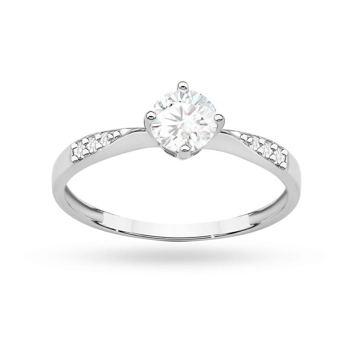 zlatý prsten s 0,60ct bílým safírem a 0,068ct diamanty p167-585-bs0-60