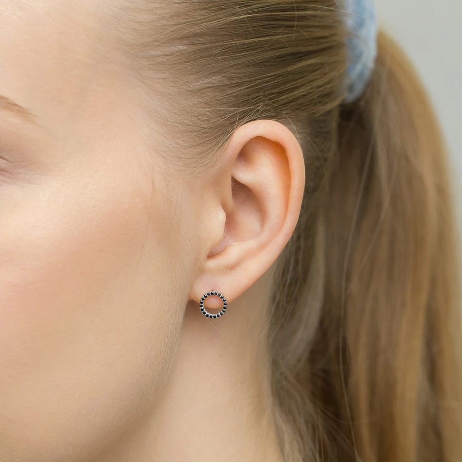 White Gold Earrings with Diamonds