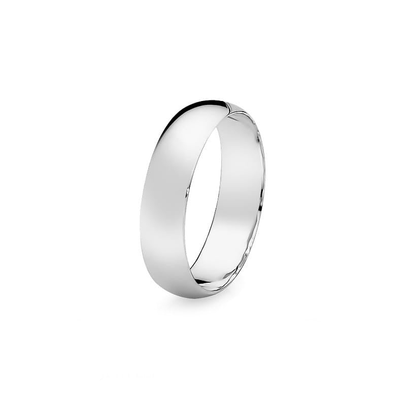 Klasický polokulatý jednoduchý zlatý snubní prsten 5mm