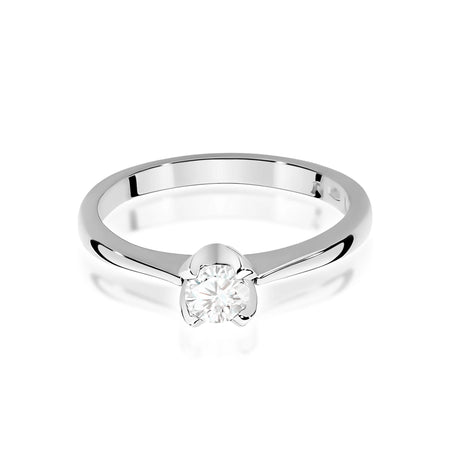 White Gold engagement ring with Round 0.30 ct Lab-grown Diamond by GREMARI, 14K (585) gold