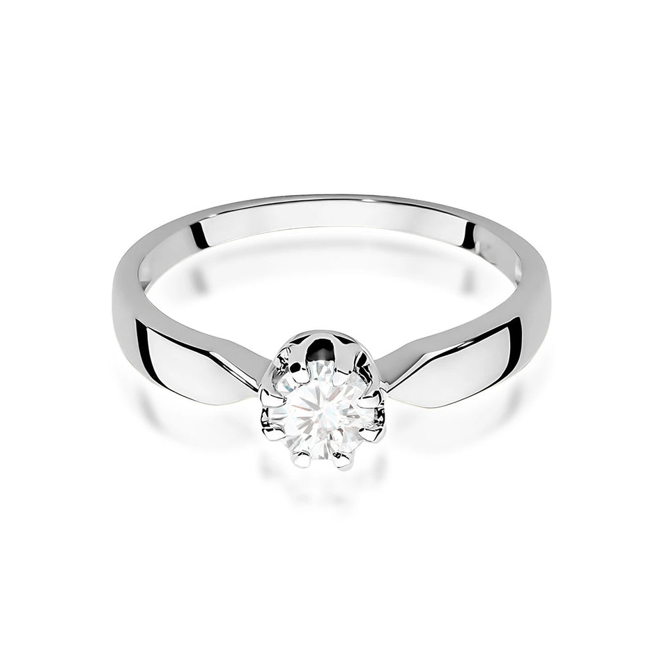 White Gold Ring with Round 0,50ct Lab-grown Diamond