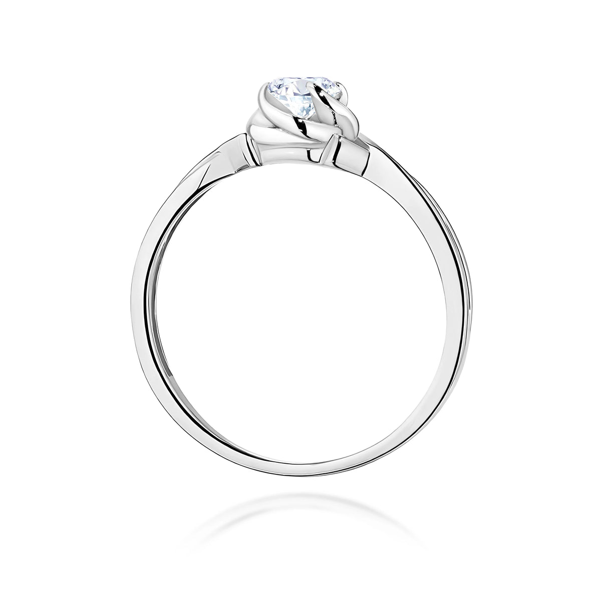 Prsten z bílého zlata s lab-grown diamantem Round/Brilliant o hmotnosti 0,30 ct