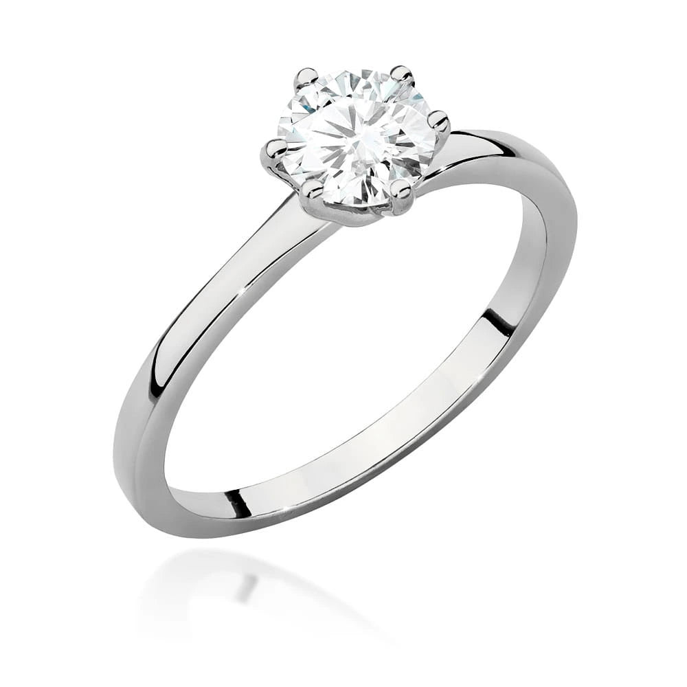 Prsten z bílého zlata – lab-grown diamant Round/Brilliant o hmotnosti 0,70 ct