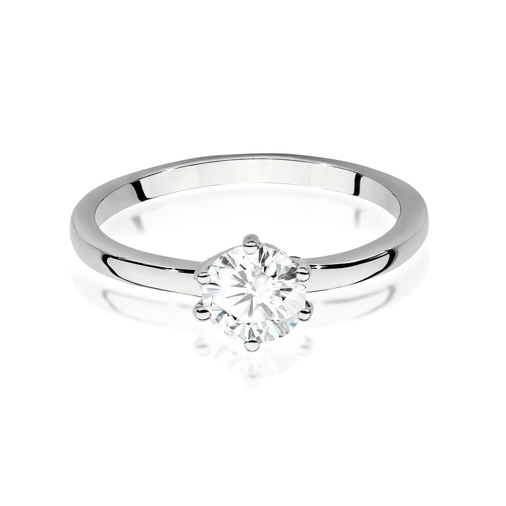 Prsten z bílého zlata – lab-grown diamant Round/Brilliant o hmotnosti 0,70 ct