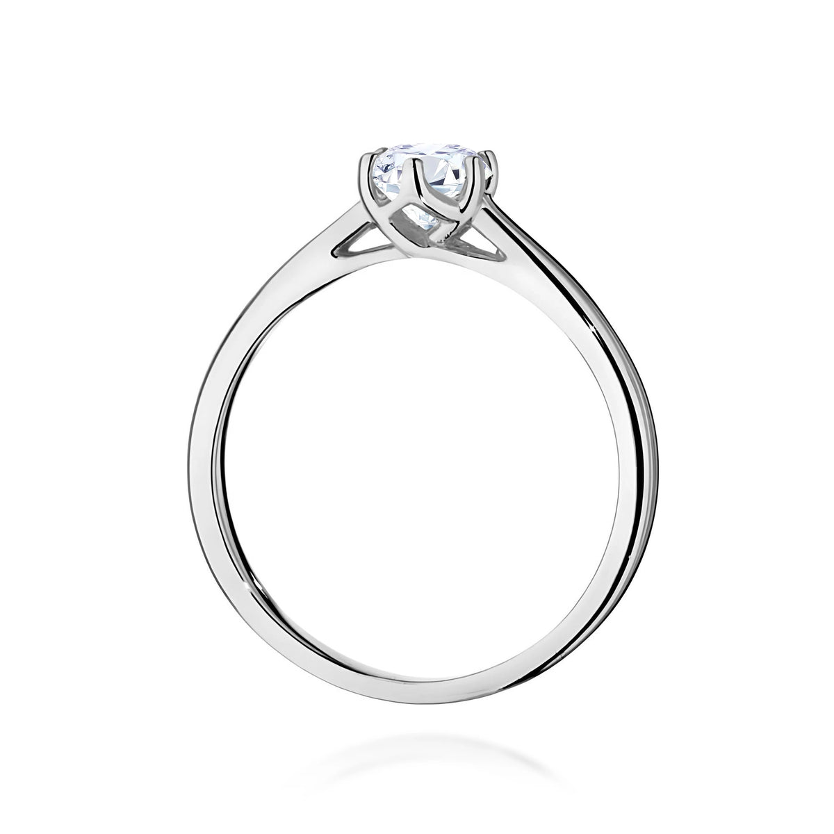 Prsten z bílého zlata s lab-grown diamantem 0,40 ct Round/Brilliant