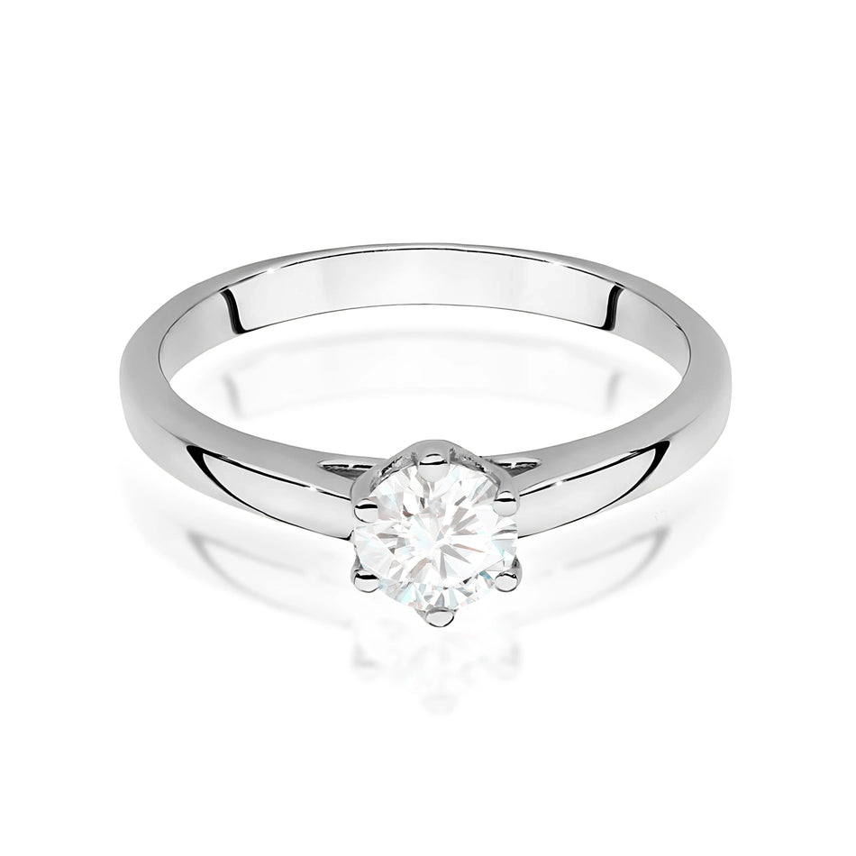 White Gold Ring with Round 0,50ct Lab-grown Diamond