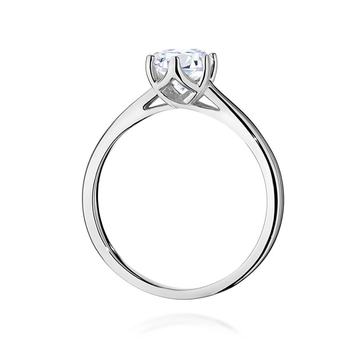 Prsten z bílého zlata s lab-grown diamantem 0,70 ct Round/Brilliant