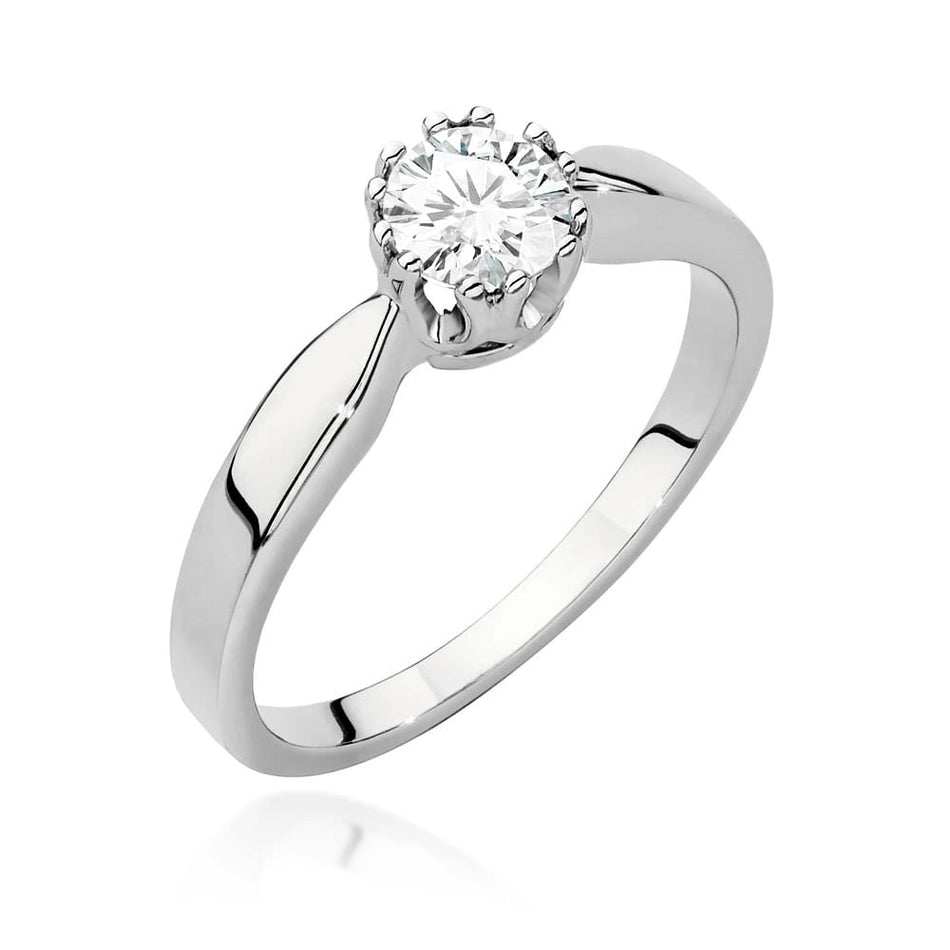 White Gold Ring with Round 0,40ct Lab-grown Diamond
