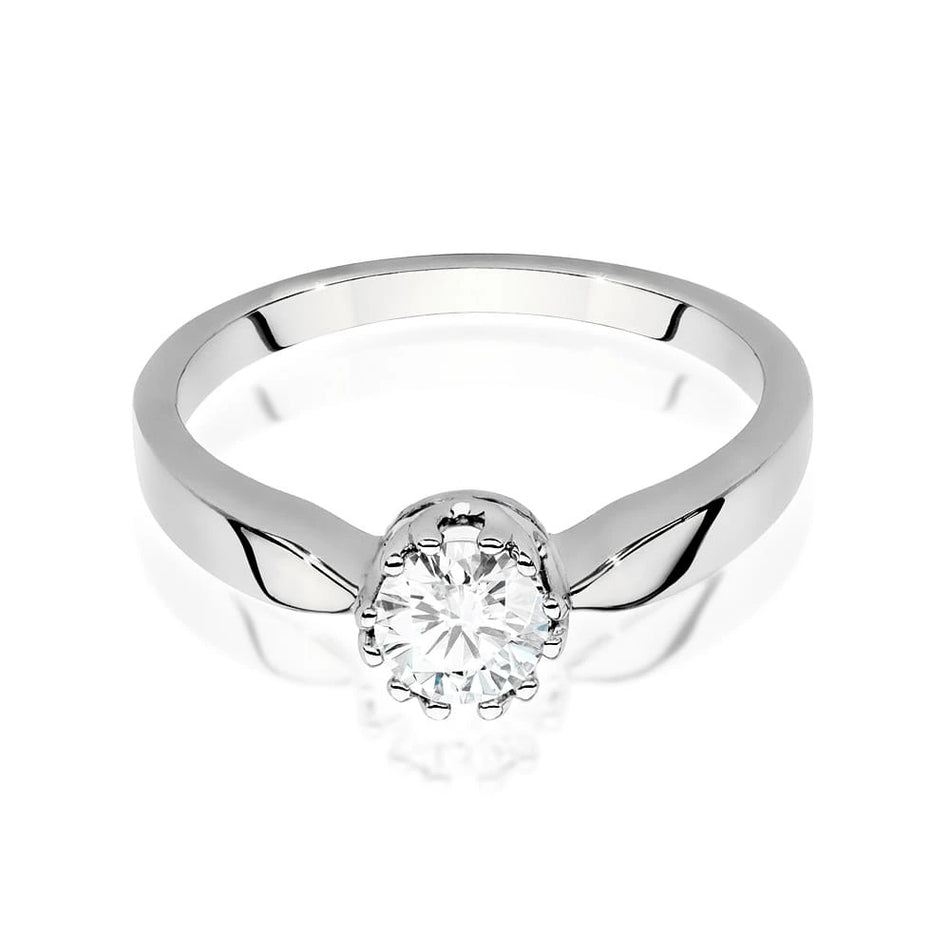 White Gold Ring with Round 0,40ct Lab-grown Diamond