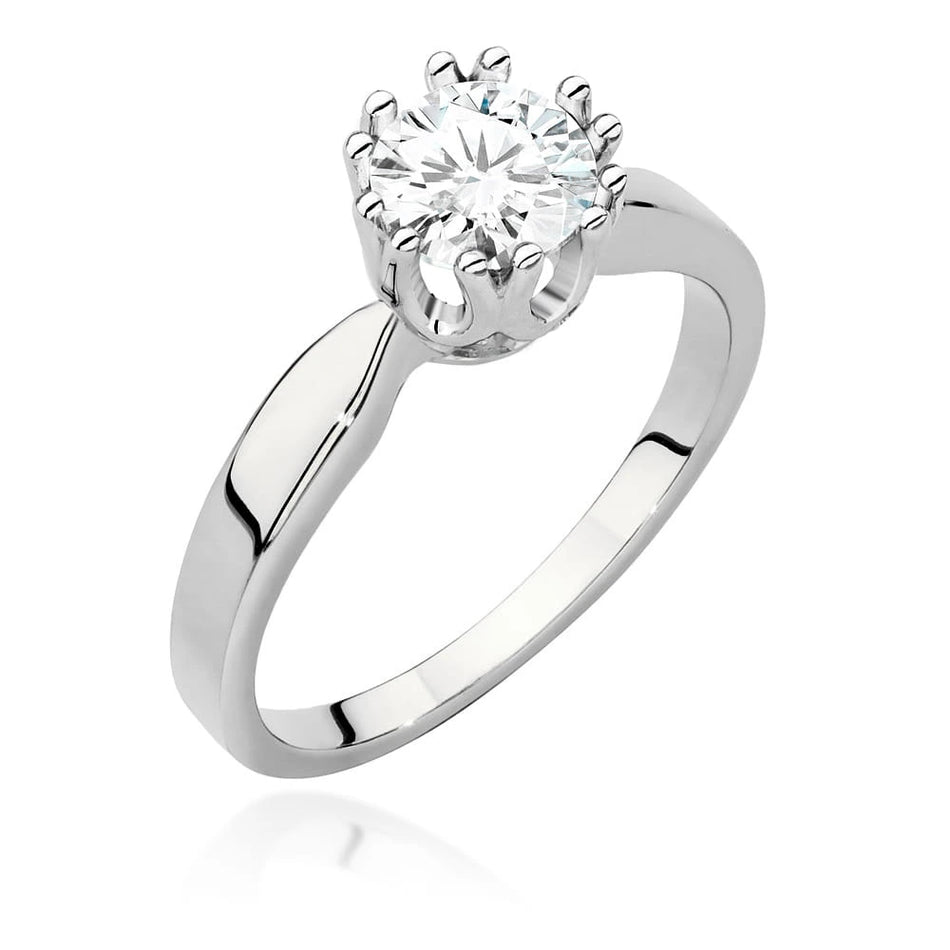 White Gold Ring with Round 0,70ct Lab-grown Diamond