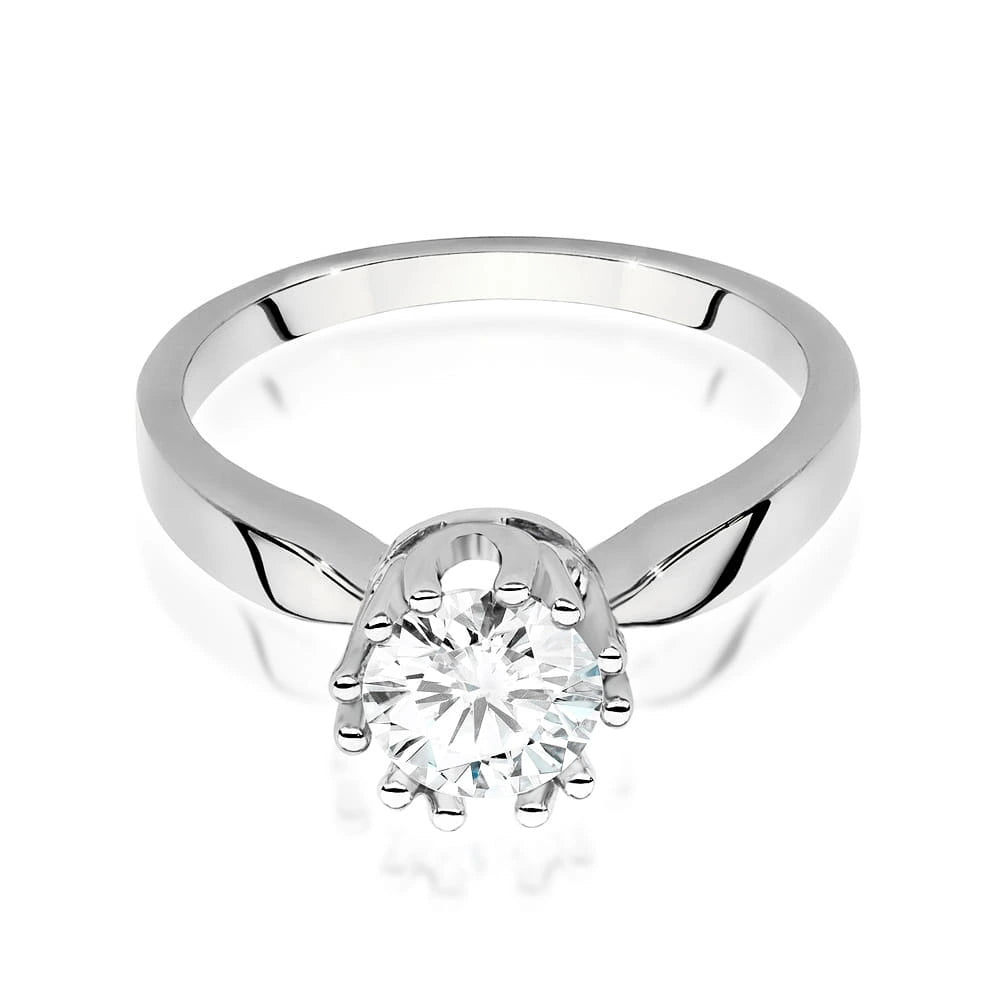 Prsten z bílého zlata s lab-grown diamantem Round/Brilliant o hmotnosti 0,70 ct