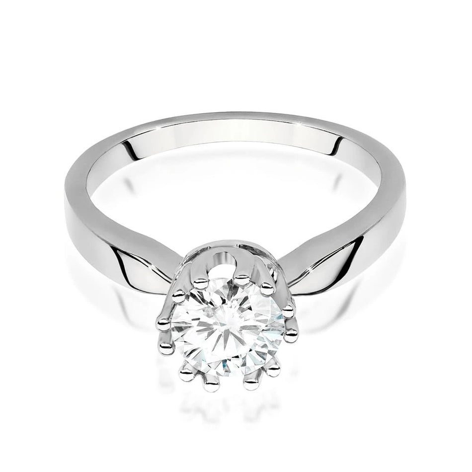 White Gold Ring with Round 0,70ct Lab-grown Diamond