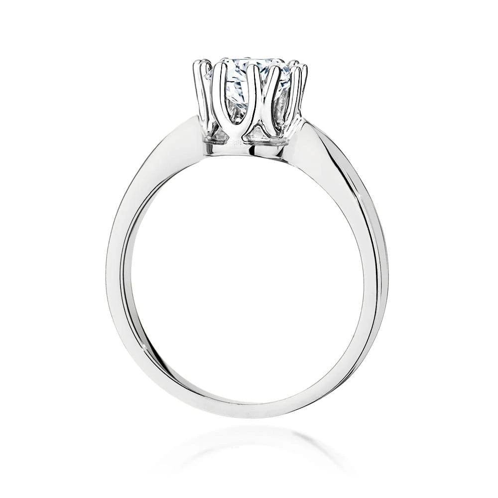Prsten z bílého zlata s lab-grown diamantem Round/Brilliant o hmotnosti 0,70 ct