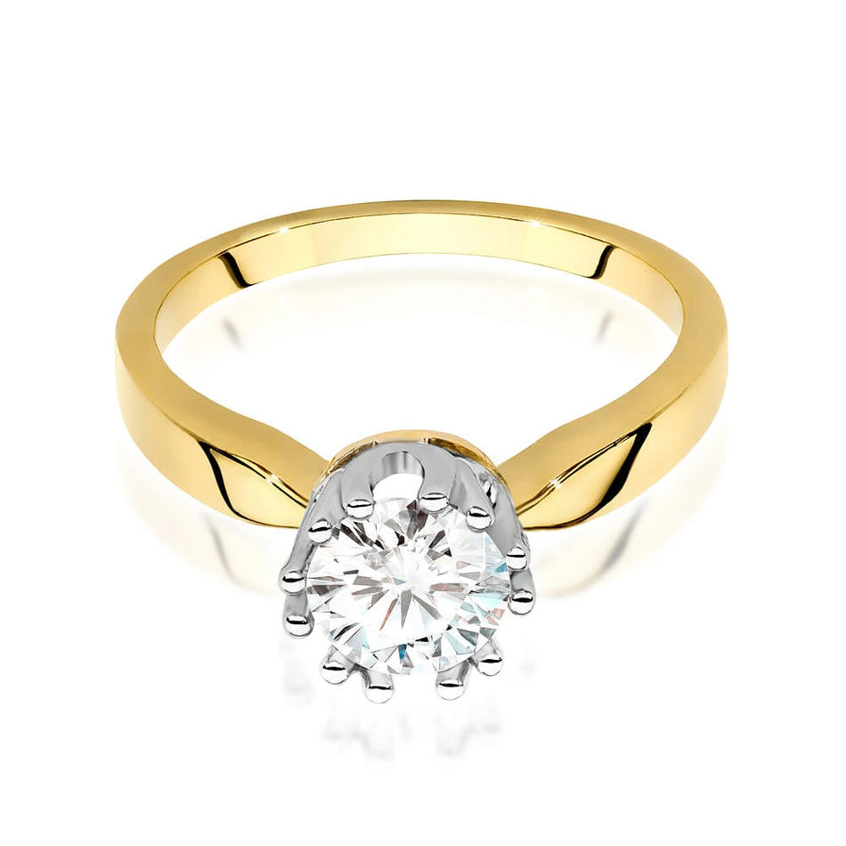 Prsten ze žlutého zlata s lab-grown diamantem Round/Brilliant o hmotnosti 0,70 ct