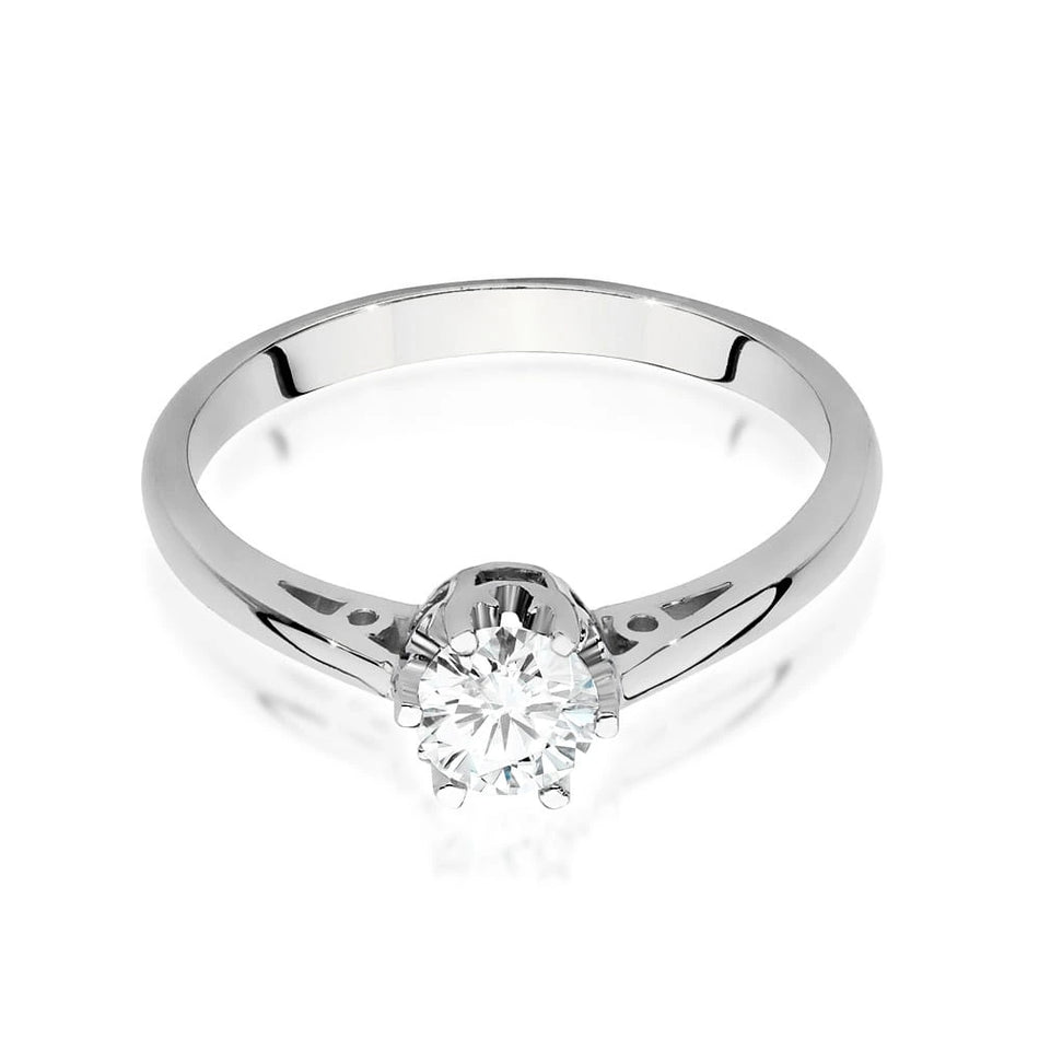 White Gold Ring with Round 0,40ct Lab-grown Diamond