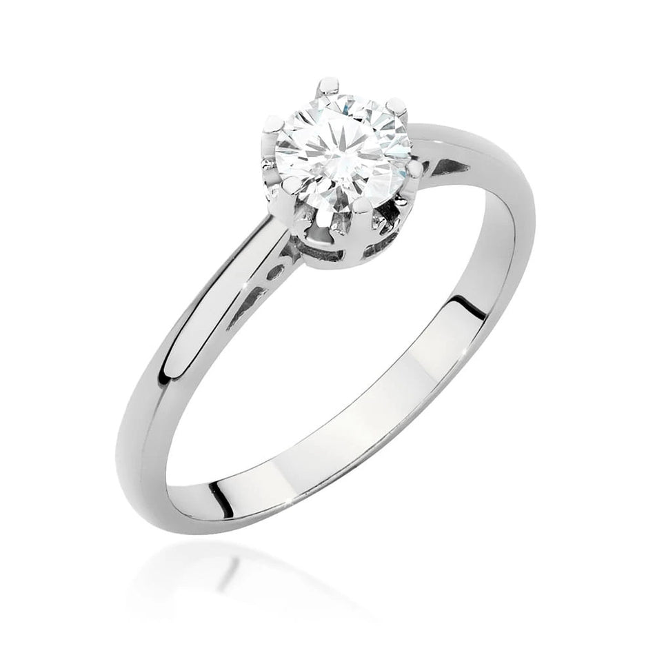 White Gold Ring with Round 0,50ct Lab-grown Diamond