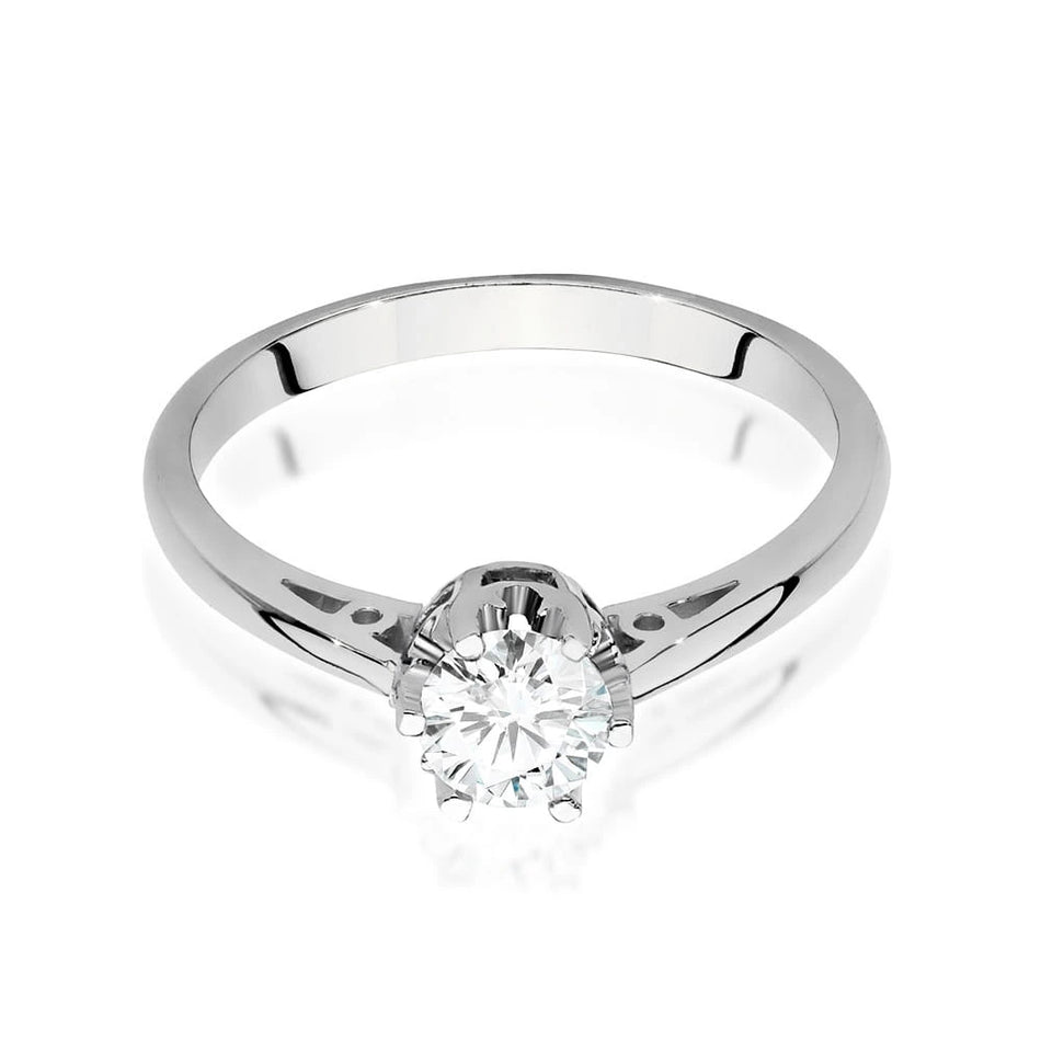White Gold Ring with Round 0,50ct Lab-grown Diamond