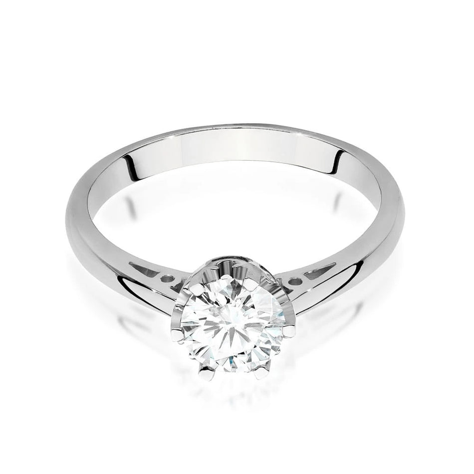 White Gold Ring with Round 0,70ct Lab-grown Diamond