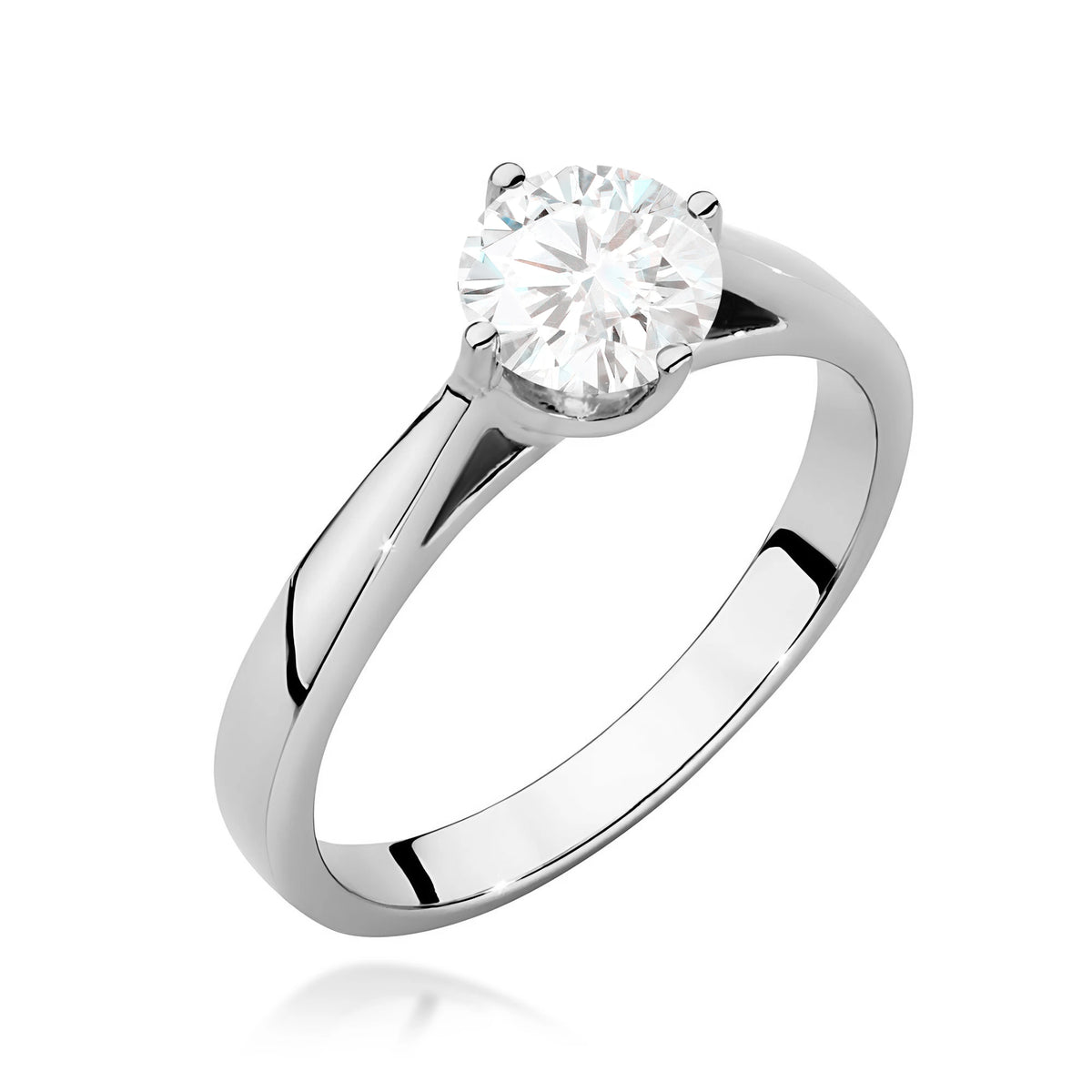Prsten z bílého zlata – lab-grown diamant Round/Brilliant o hmotnosti 0,70 ct