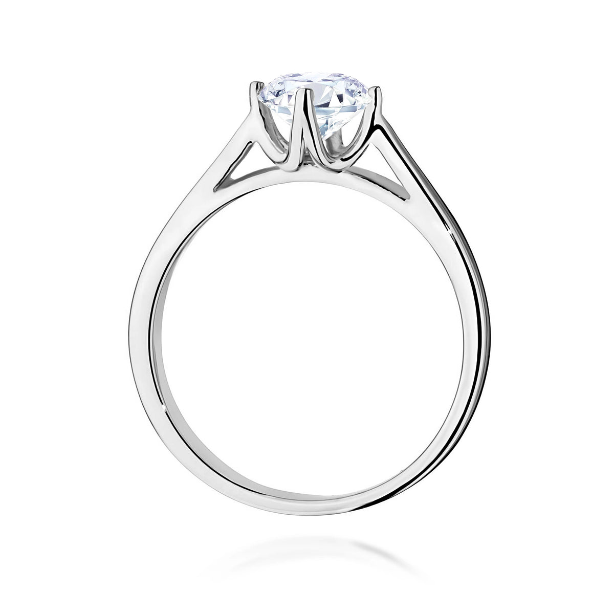 Prsten z bílého zlata – lab-grown diamant Round/Brilliant o hmotnosti 0,70 ct