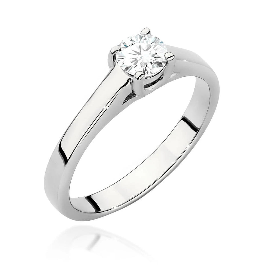 White Gold Ring with Round 0,40ct Lab-grown Diamond