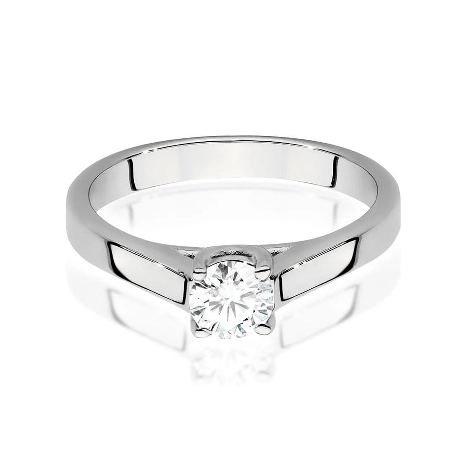 White Gold Ring with Round 0,40ct Lab-grown Diamond