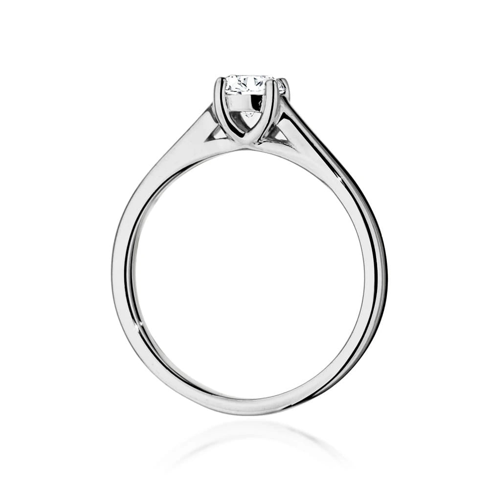 Prsten z bílého zlata s lab-grown diamantem 0,40 ct Round/Brilliant