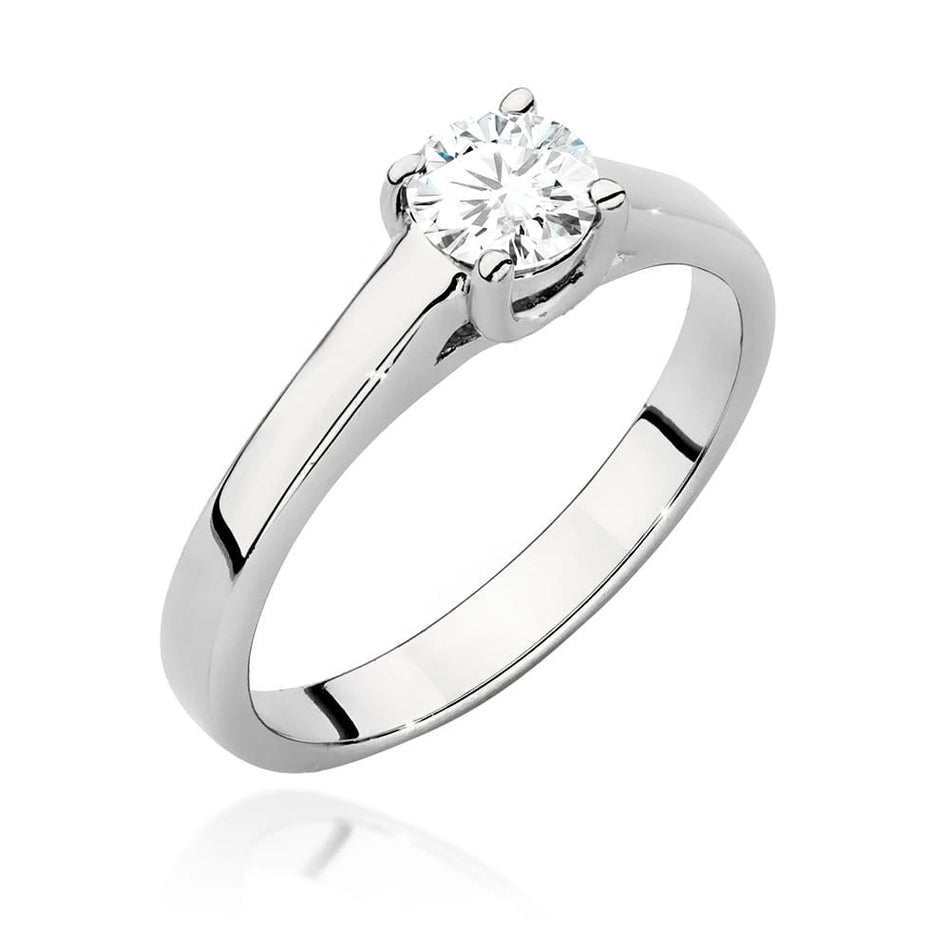 White Gold Ring with Round 0,50ct Lab-grown Diamond