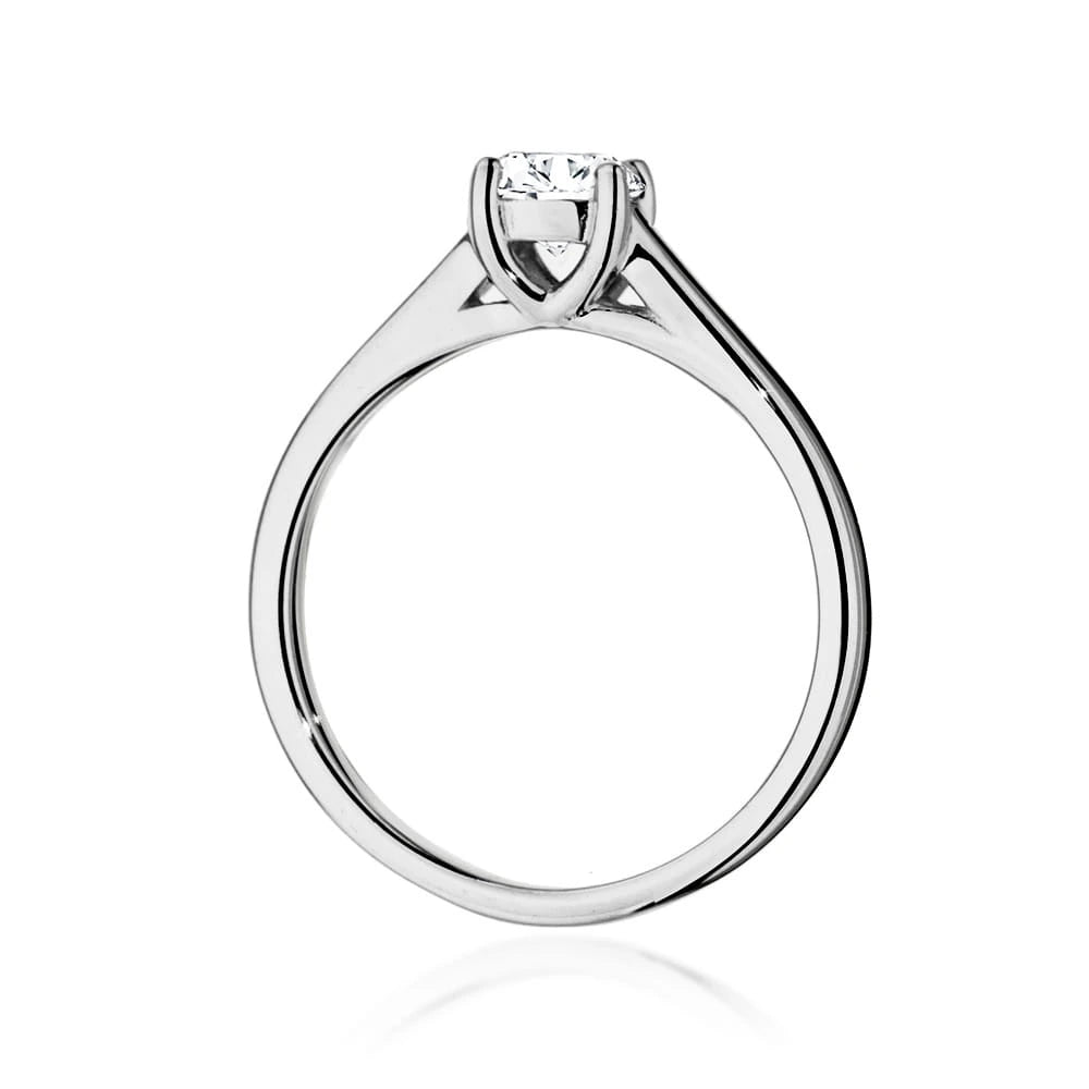Prsten z bílého zlata s lab-grown diamantem 0,50 ct Round/Brilliant