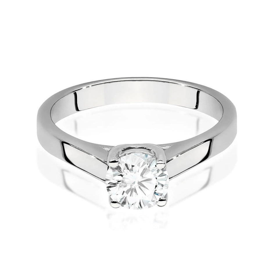 White Gold Ring with Round 0,70ct Lab-grown Diamond