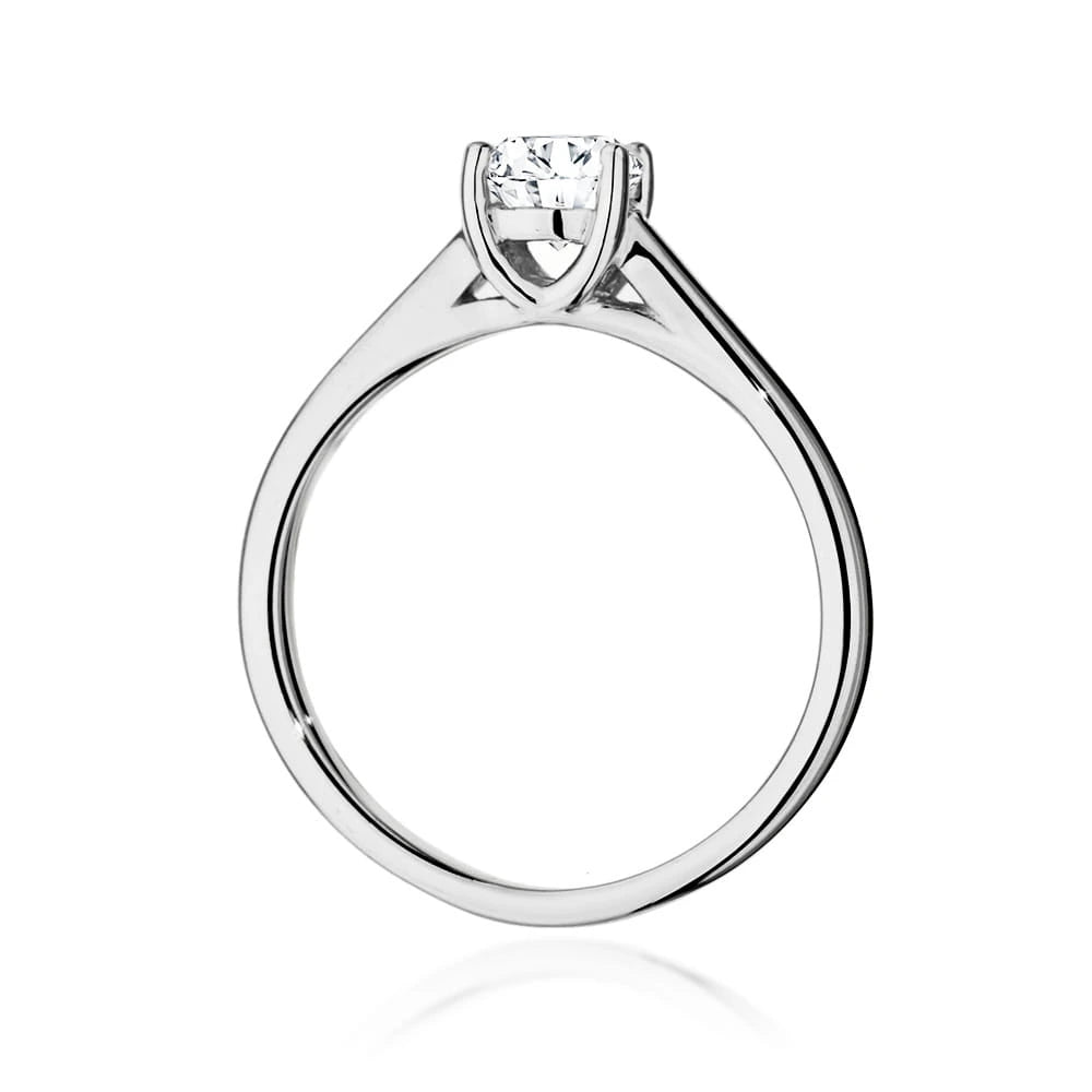 Prsten z bílého zlata s lab-grown diamantem 0,70 ct Round/Brilliant