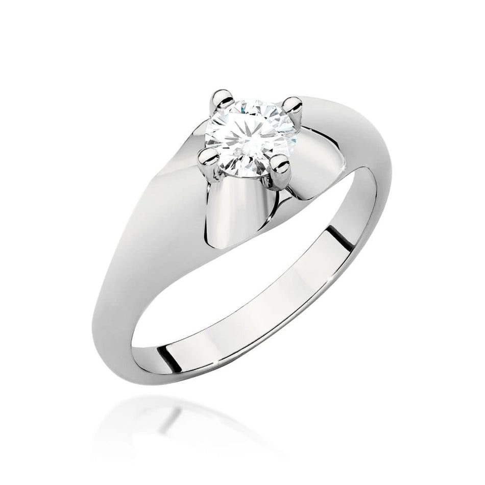 White Gold Ring with Round 0,50ct Lab-grown Diamond
