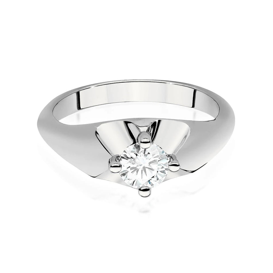 White Gold Ring with Round 0,50ct Lab-grown Diamond
