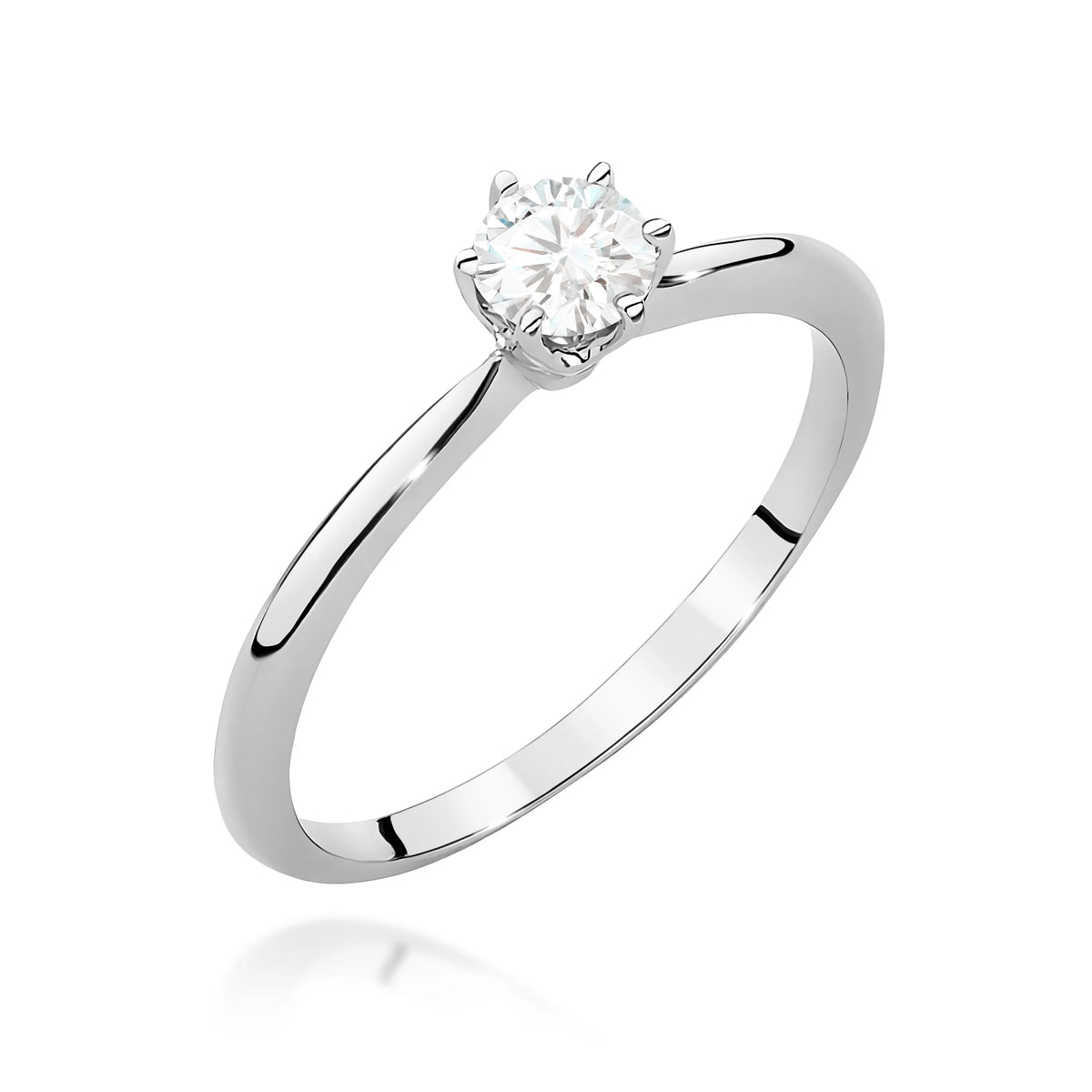 GREMARI White Gold engagement ring with Round 0.50 ct Lab-grown Diamond