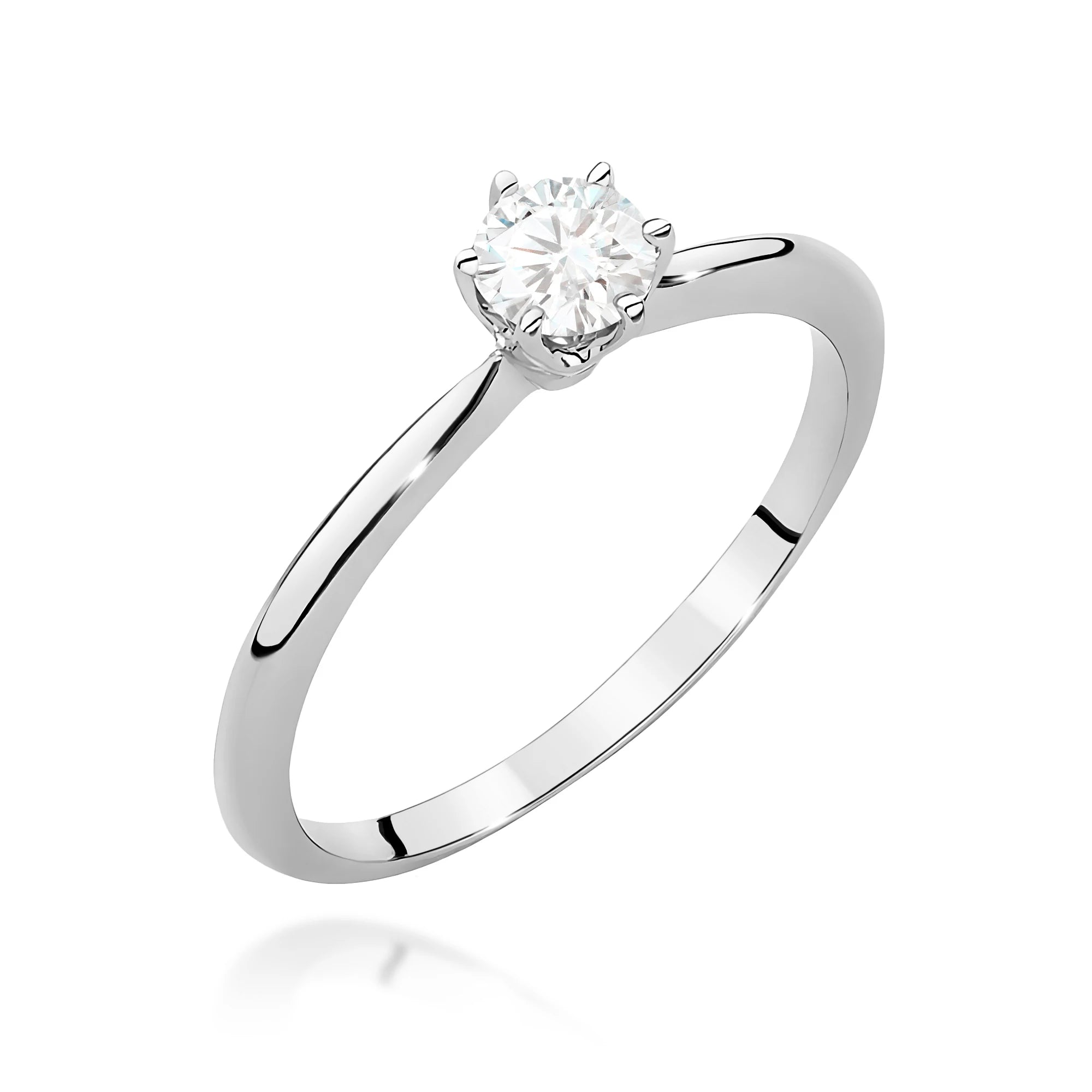 GREMARI White Gold engagement ring with Round 0.50 ct Lab-grown Diamond