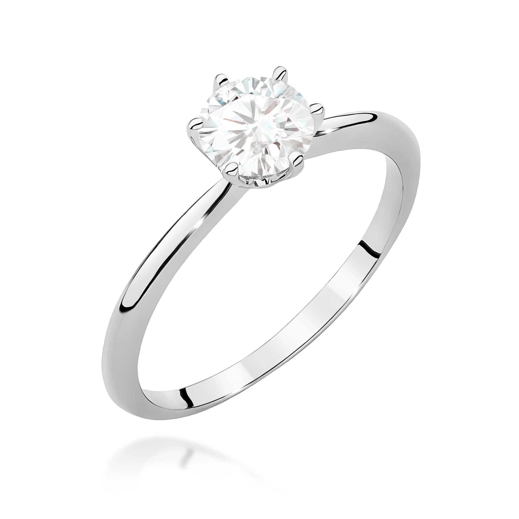 GREMARI White Gold engagement ring with Round 0.70 ct Lab-grown Diamond